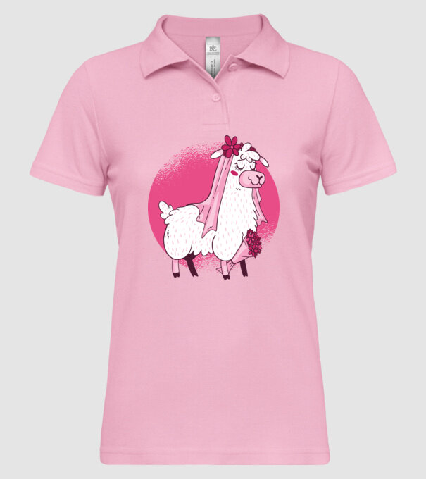 Mireasa Llama pentru petrecerea burlăcițelor model roz deschis pe tricou