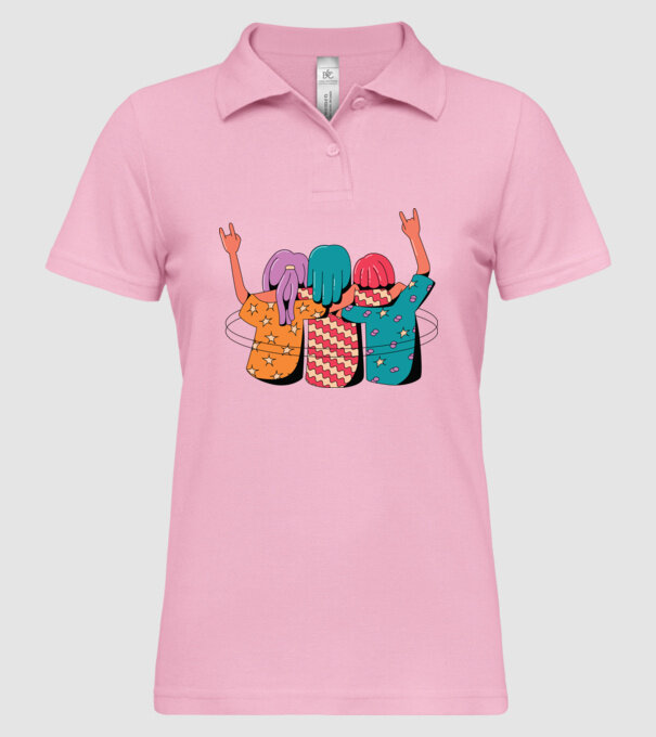 Cele mai bune prietene model roz deschis pe tricou