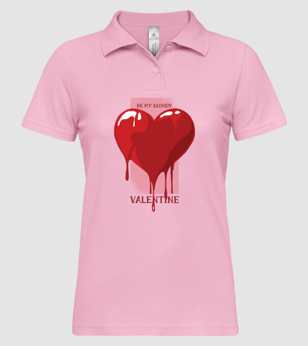 Fii dragostea mea - Be my bloody Valentine model roz deschis pe tricou