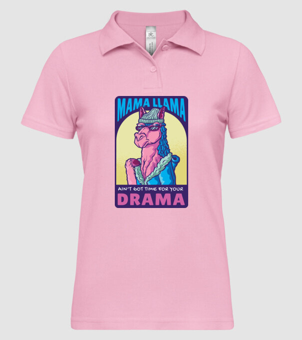 Mama Lama model roz deschis pe tricou