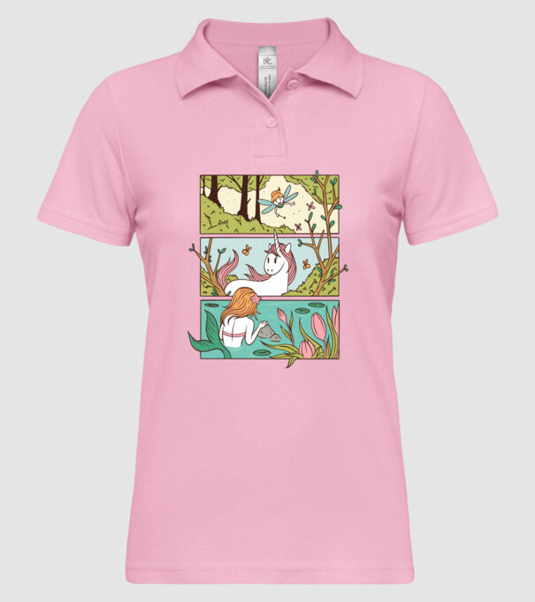 Lumea poveștilor model roz deschis pe tricou