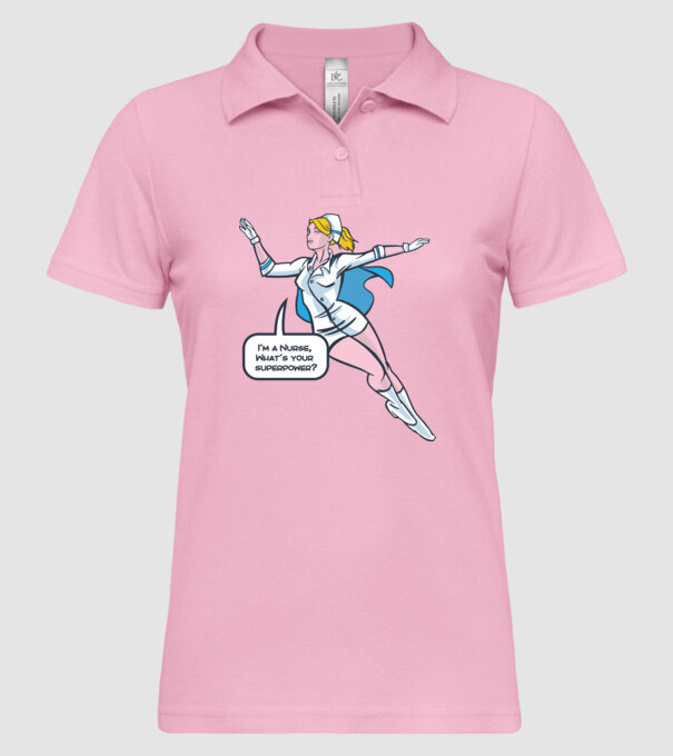 Sunt asistentă medicală, care este superputerea ta? model roz deschis pe tricou