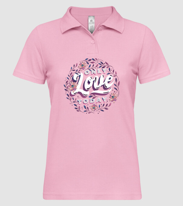 'Only Love Today tricou pentru Valentine''s Day' model roz deschis pe tricou