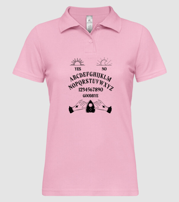 Motiv Ouija model roz deschis pe tricou