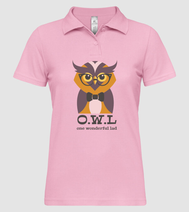 OWL - One wonderful Lad model roz deschis pe tricou