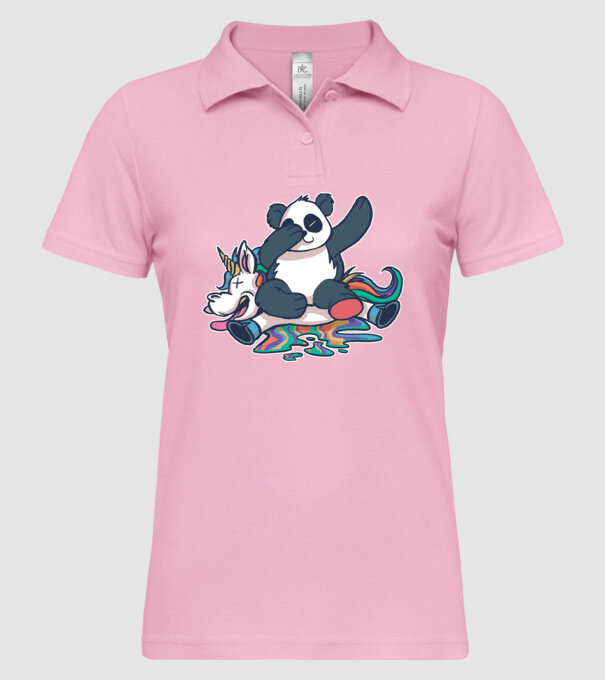 Panda DAB Unicorn model roz deschis pe tricou
