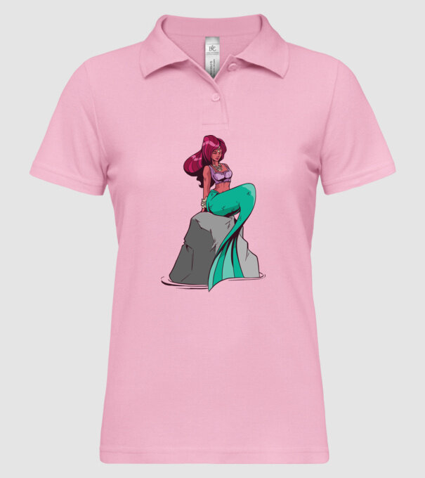Sirenă model roz deschis pe tricou