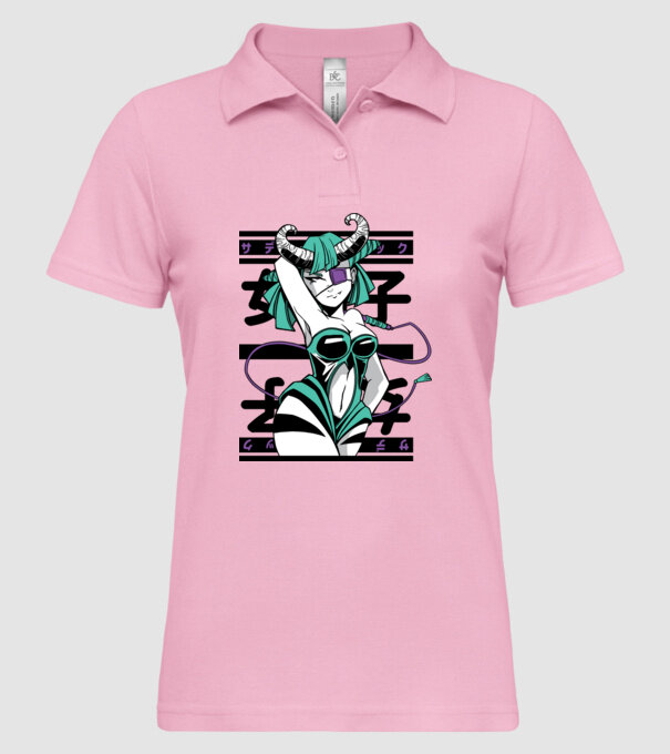 Fată sexy Anime model roz deschis pe tricou