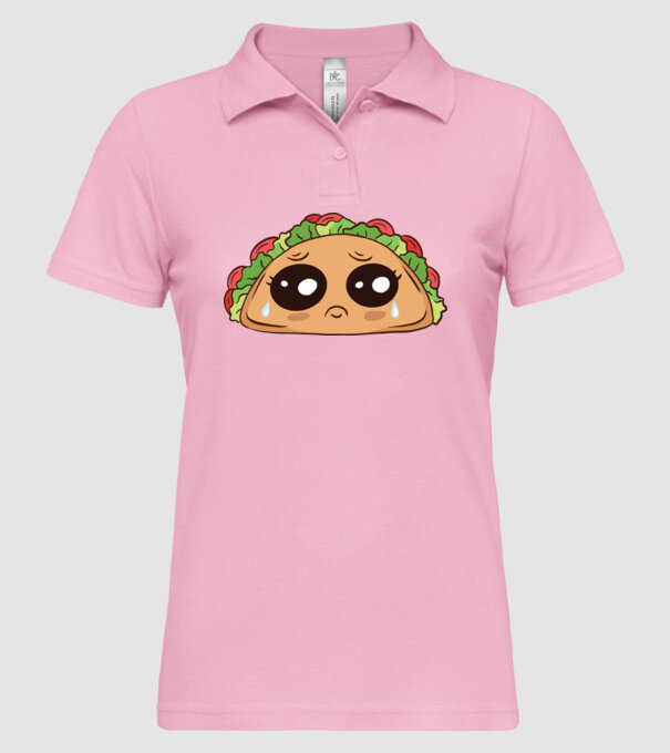 Taco trist model roz deschis pe tricou