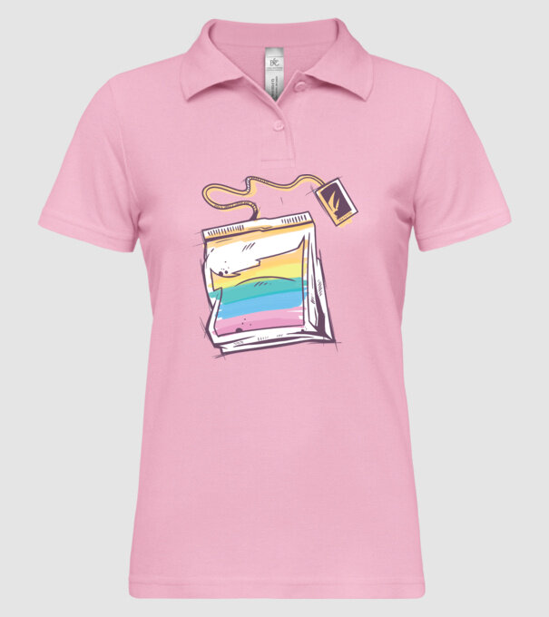 Filtru de ceai model roz deschis pe tricou