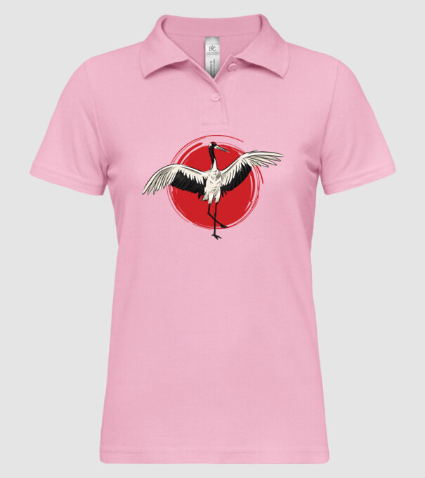Pasăre Thai Chi model roz deschis pe tricou