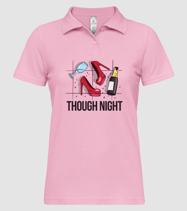 Though Night - seară grea model roz deschis pe tricou