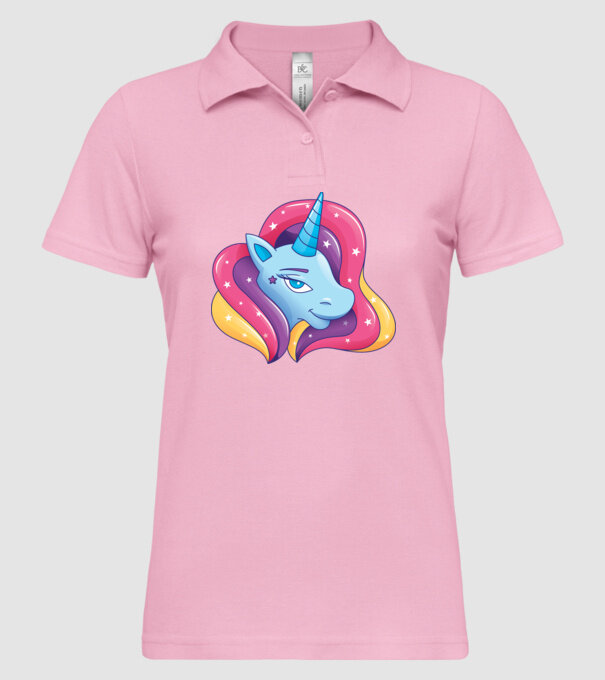 Cap de unicorn model roz deschis pe tricou