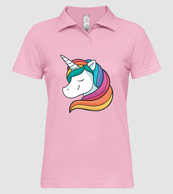 Cap de unicorn model roz deschis pe tricou