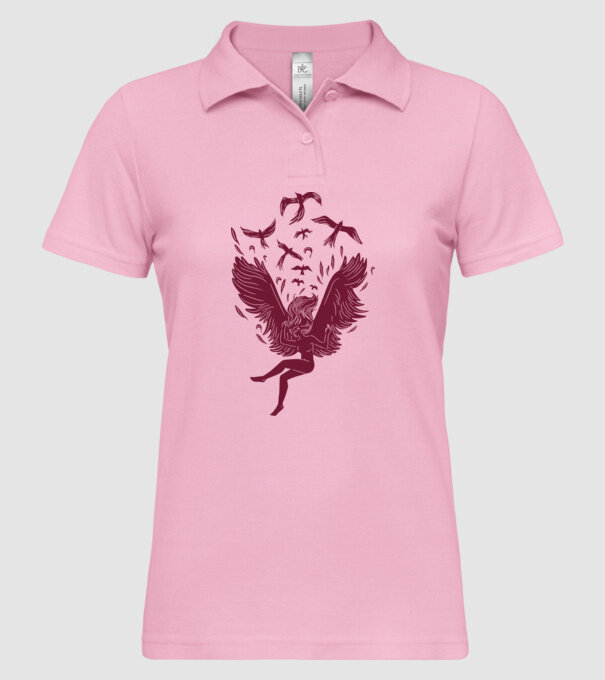 Îngerul care cade model roz deschis pe tricou