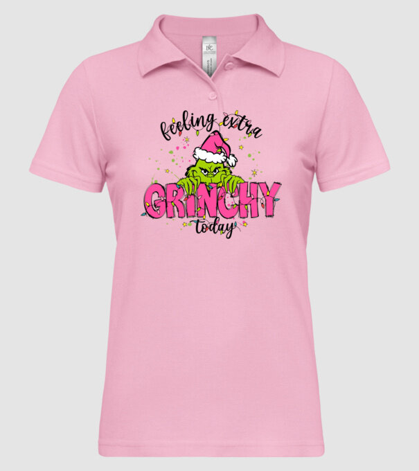 Feeling extra Grinchy today model roz deschis pe tricou