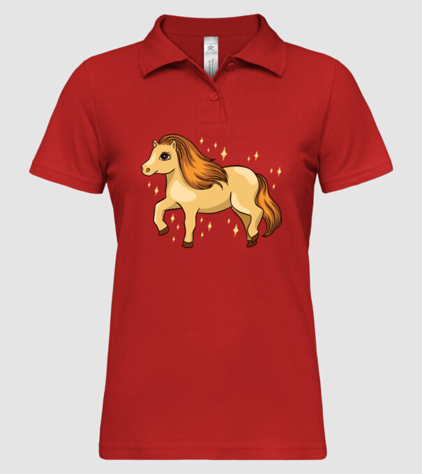 Ponei drăguț model roșu pe tricou