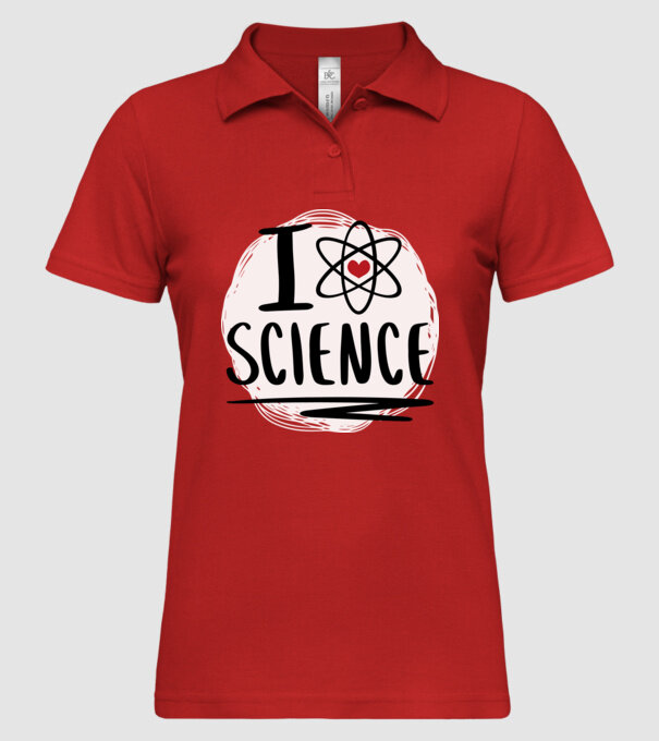 I Love Science știință model roșu pe tricou