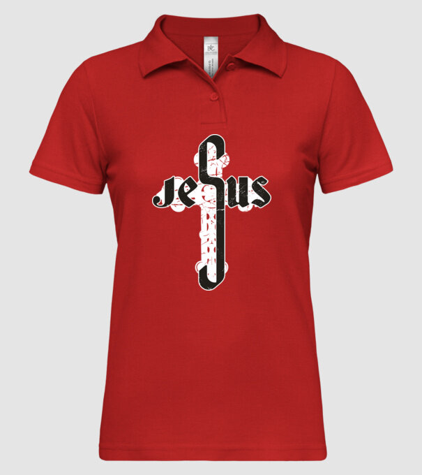 Iisus Cruce model roșu pe tricou