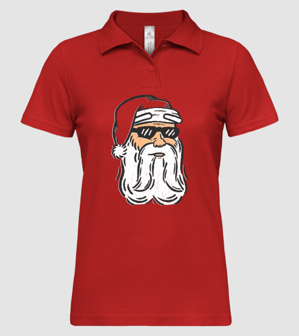 Cap Moș Crăciun model roșu pe tricou
