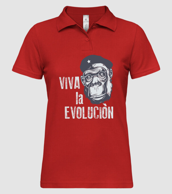 Viva La Evolucion model roșu pe tricou