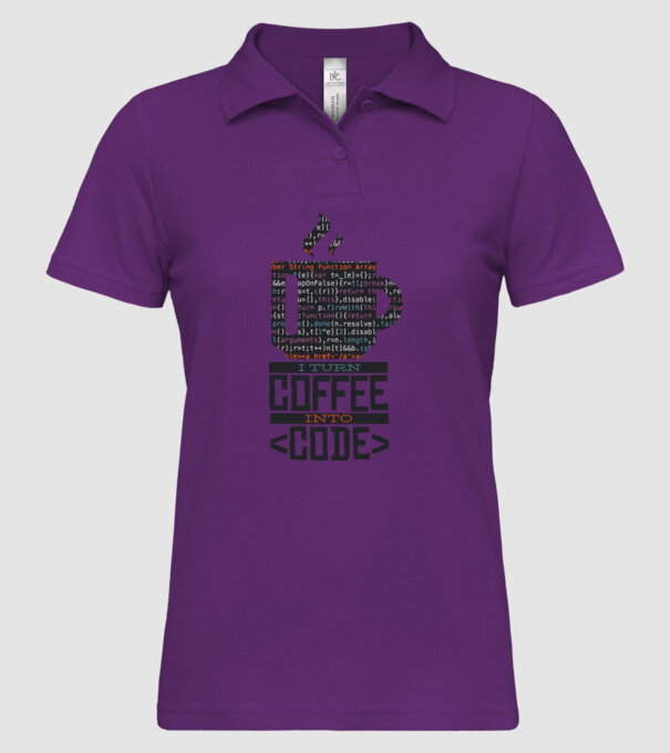 Transform cafeaua în cod - tricou programator model mentă pe tricou