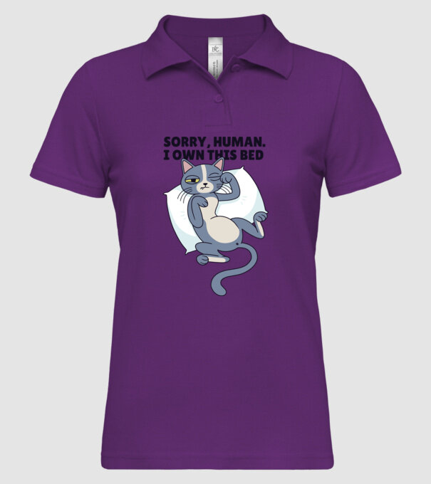 Pisică somnoroasă, Scuze, patul e al meu model mentă pe tricou