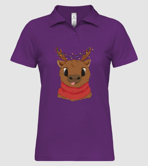 Ren drăguț de Crăciun model mentă pe tricou