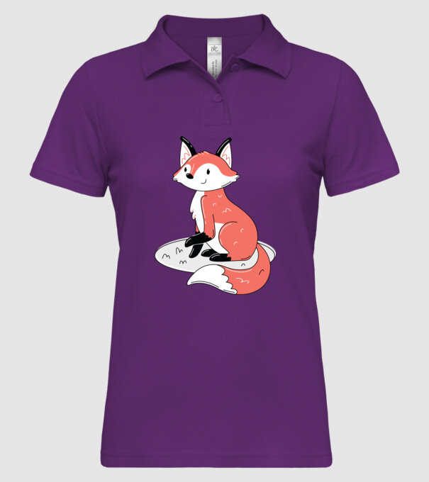 Vulpe drăguță model mentă pe tricou