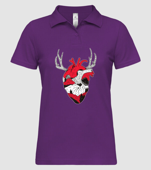 Inimă pădure model mentă pe tricou