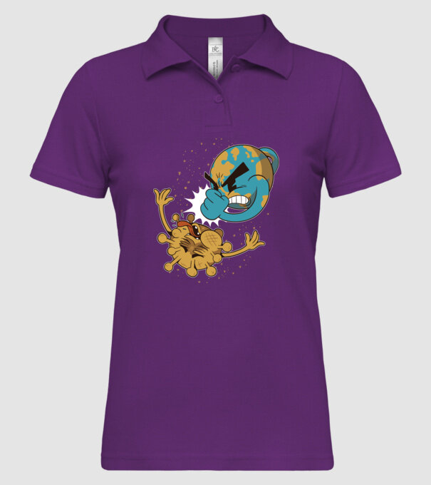 Pământ vs Coronavirus model mentă pe tricou