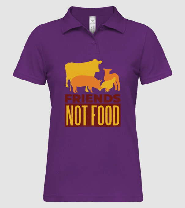 Friends not Food Vegán model mentă pe tricou