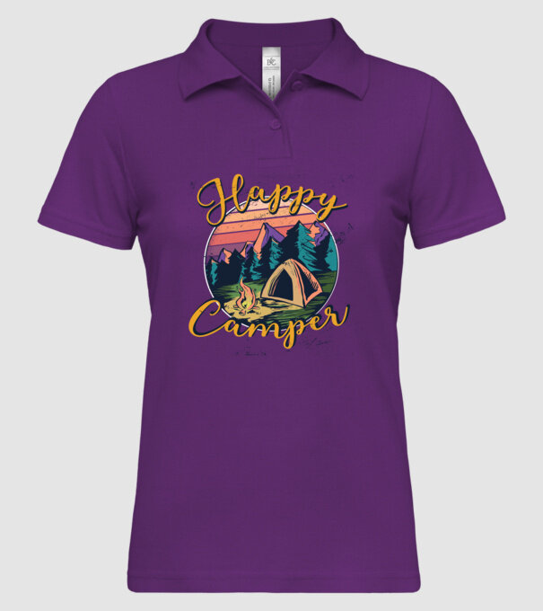 Happy Camper tricou camping model mentă pe tricou
