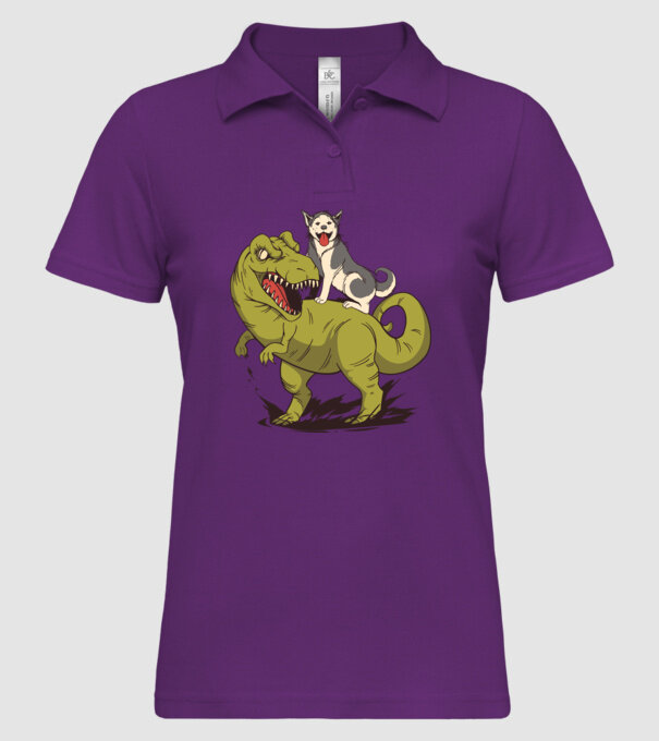 Dinozaur Husky model mentă pe tricou