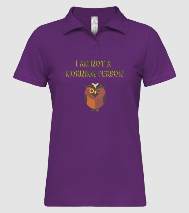 'I''m not a morning person' model mentă pe tricou