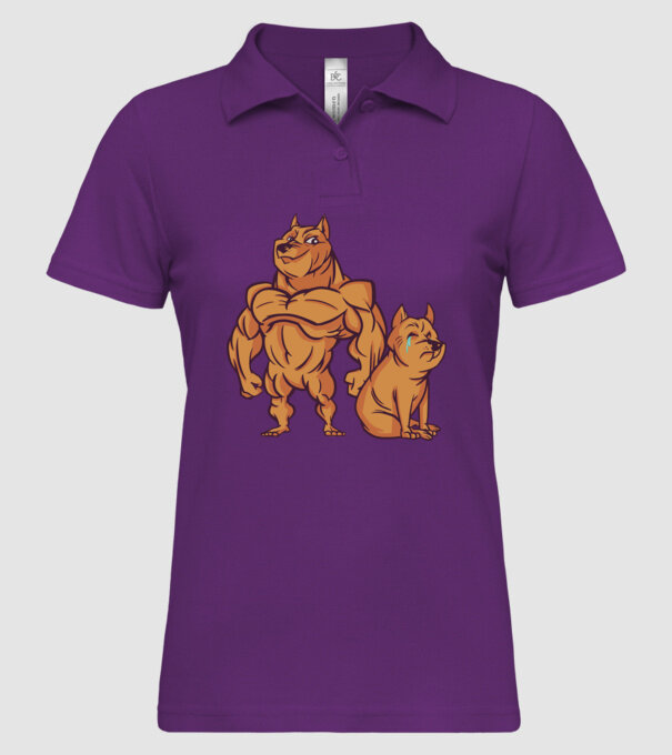 Câine musculos model mentă pe tricou