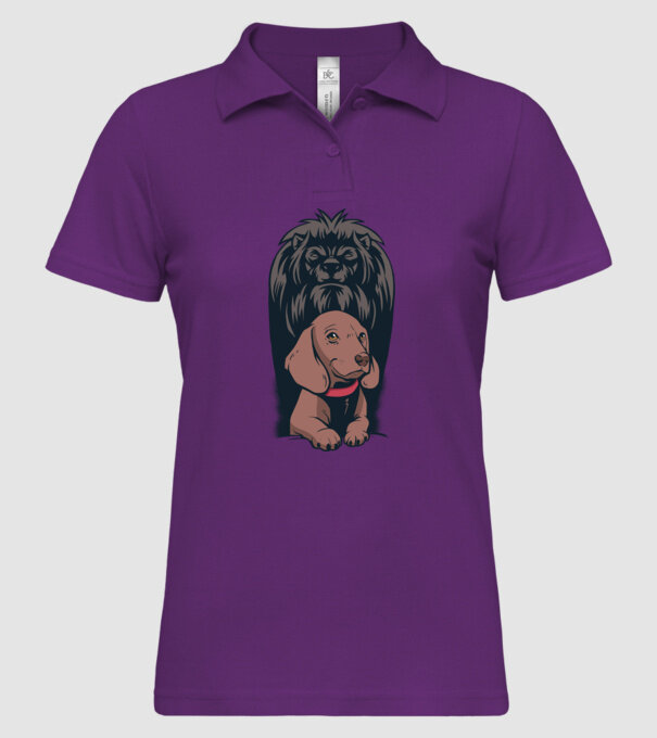 Cățeluș Leu cu umbră model mentă pe tricou