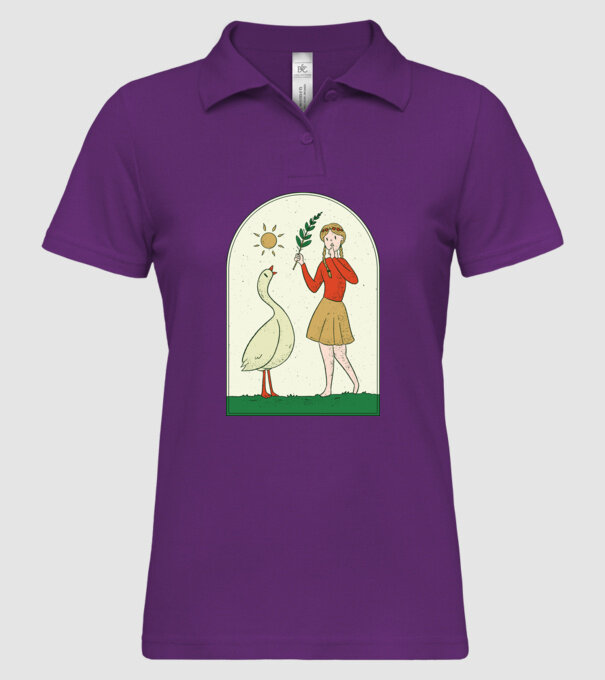 Poveste cu fata și gâsca model mentă pe tricou