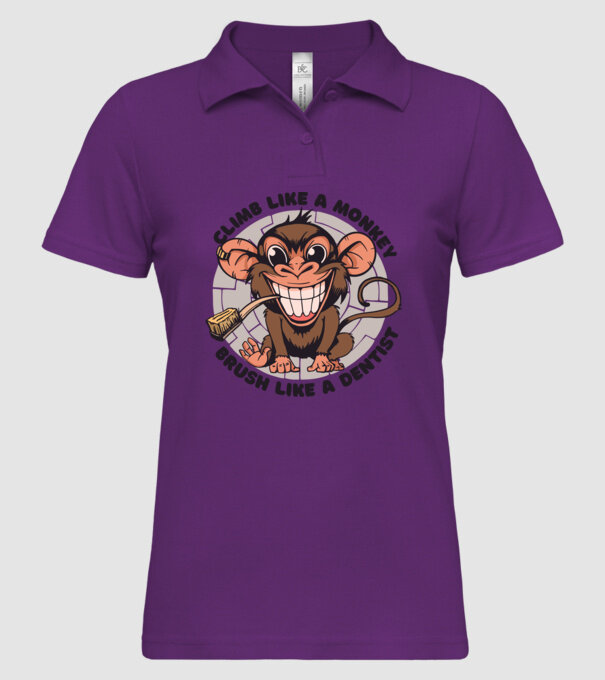 Periuță de dinți maimuță model mentă pe tricou