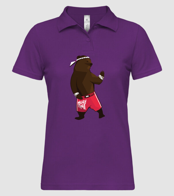 Urs Muay Thai model mentă pe tricou