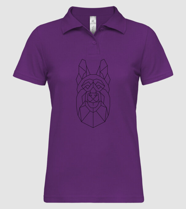 Cap Ciobănesc german Polygon model mentă pe tricou