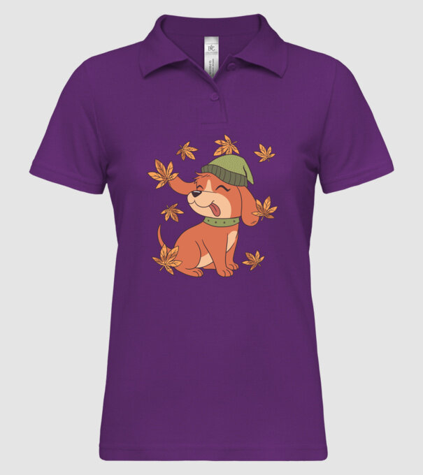 Câine Toamna model mentă pe tricou