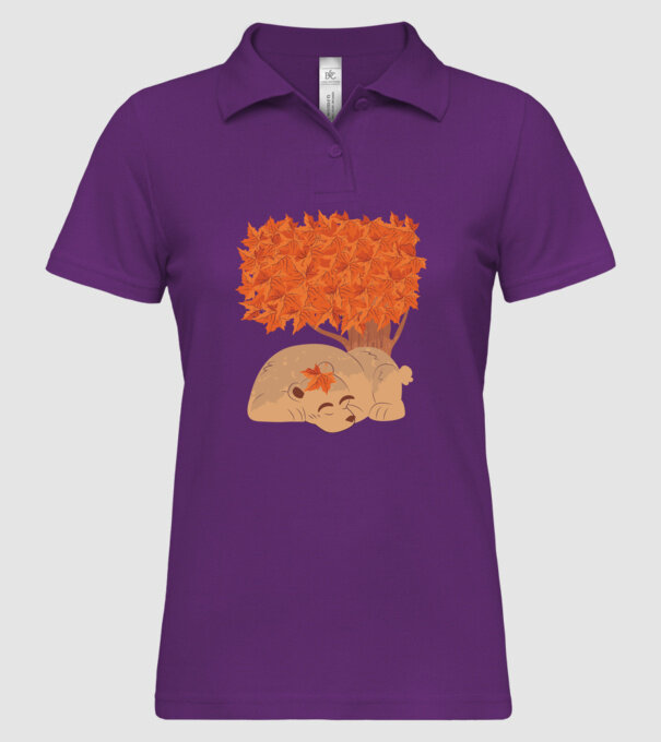 Urs de toamnă model mentă pe tricou