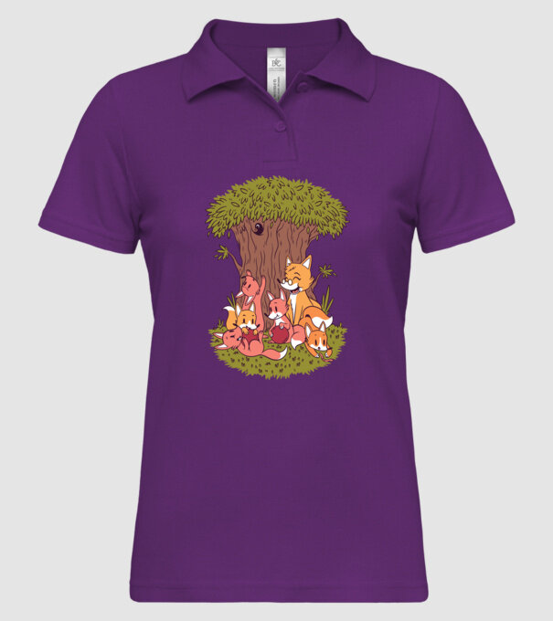 Familie Vulpe model mentă pe tricou