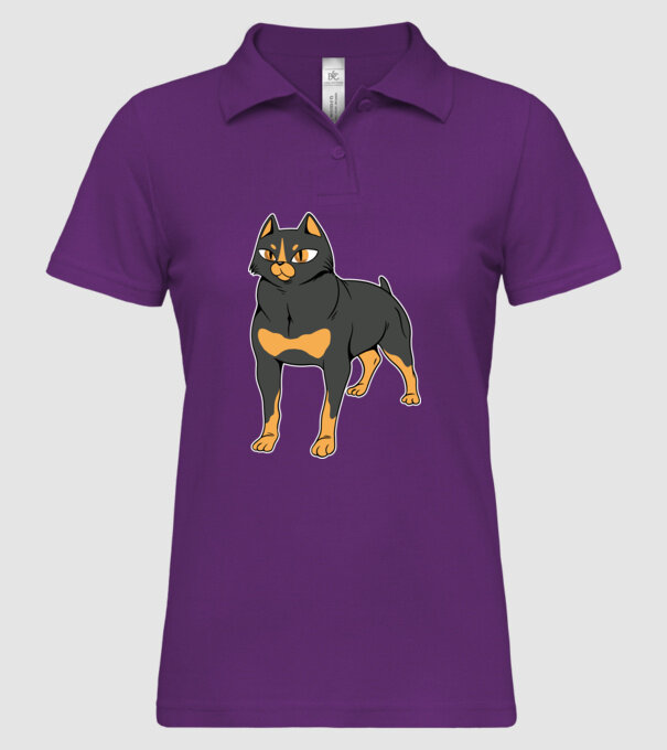 Rottweiler pisică model mentă pe tricou