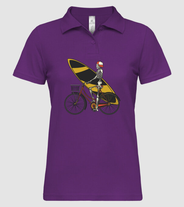 Schelet surfer model mentă pe tricou