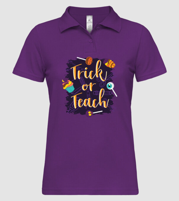 Trick or Teach Halloween pentru profesori model mentă pe tricou