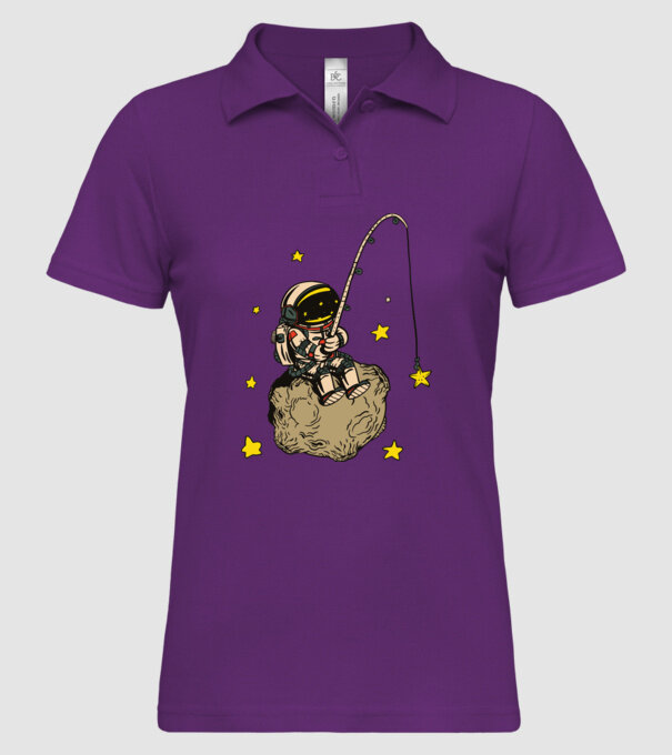 Pescar Astronaut model mentă pe tricou