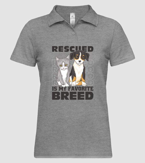 Rasa mea preferată este cea adoptată model gri pe tricou