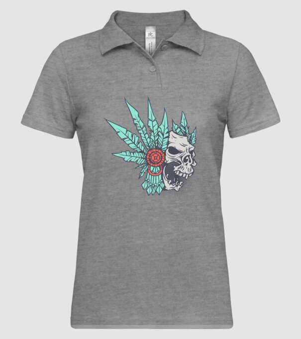 Ancient Skull model gri pe tricou